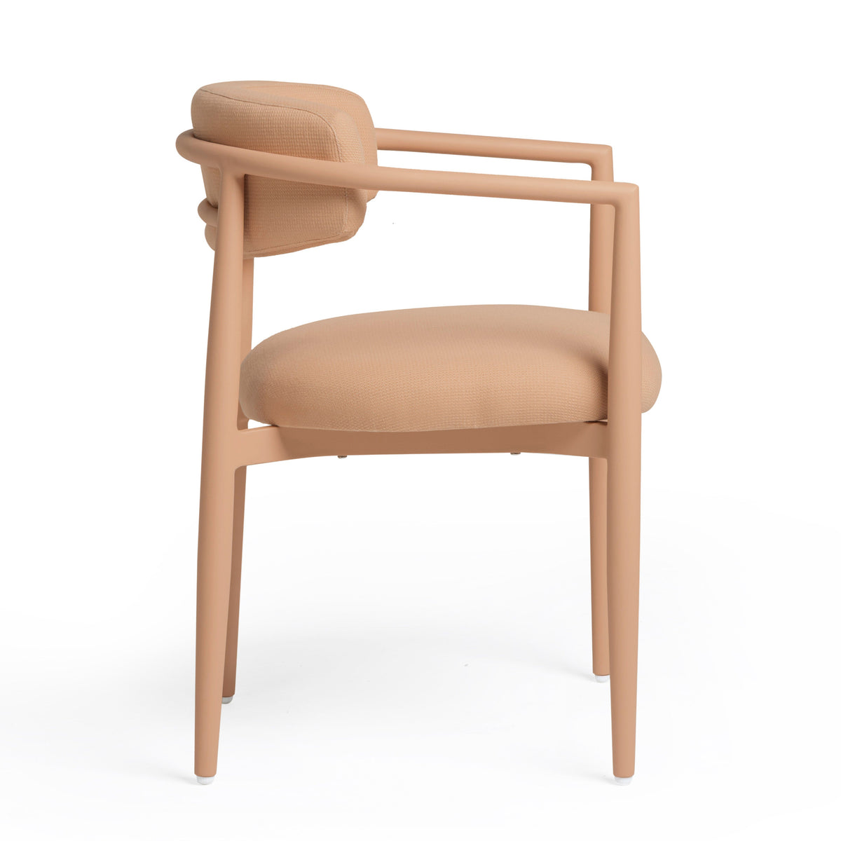 Annika Textured Contract-Grade Fabric Outdoor Dining Arm Chair - View 18