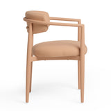 Annika Textured Contract-Grade Fabric Outdoor Dining Arm Chair - View 18