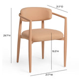 Annika Textured Contract-Grade Fabric Outdoor Dining Arm Chair - View 21