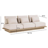 Mora Cream Outdoor Sofa (65"-96") - View 6