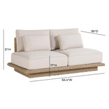 Mora Cream Outdoor Sofa (65"-96") - View 14