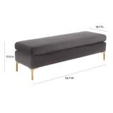 Delilah 55" Velvet Bench
