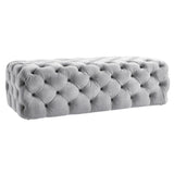 Kaylee 49" Velvet Ottoman