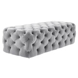 Kaylee 49" Velvet Ottoman