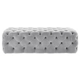 Kaylee 49" Velvet Ottoman