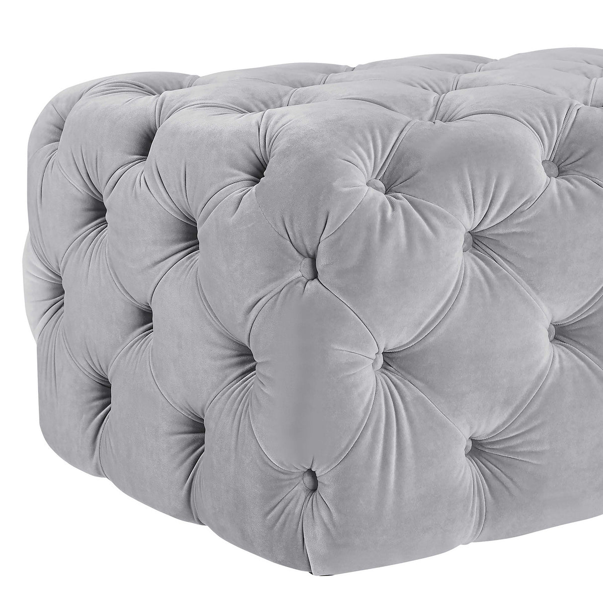 Kaylee 49" Velvet Ottoman