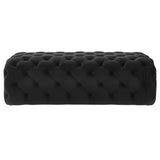 Kaylee 49" Velvet Ottoman