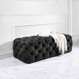 Kaylee 49" Velvet Ottoman
