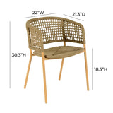 Niel Oak Finish Outdoor Dining Chair