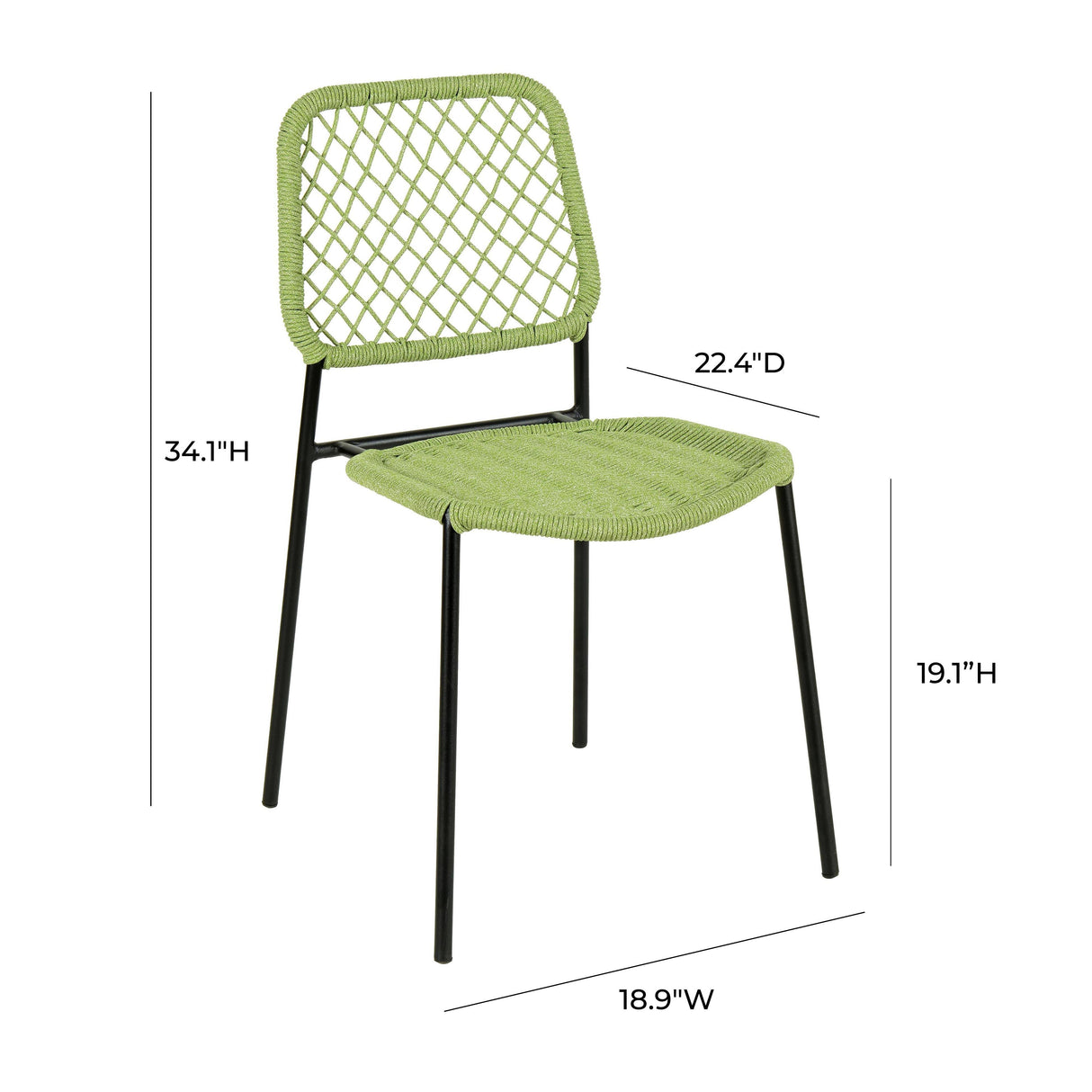 Lucy Dyed Cord Stackable Outdoor Dining Chair