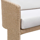 Alexa 80" Rattan Performance Fabric Outdoor Sofa