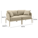 Kapri 55" Modular Outdoor Loveseat