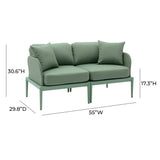 Kapri 55" Modular Outdoor Loveseat