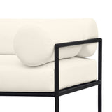 Vera 84" Cream Performance Fabric Outdoor Sofa