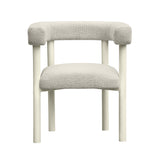 Jackie Cream Outdoor Textured Dining Chair