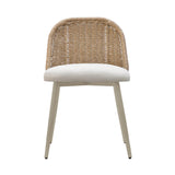 Alexa Rattan Performance Fabric Dining Chair
