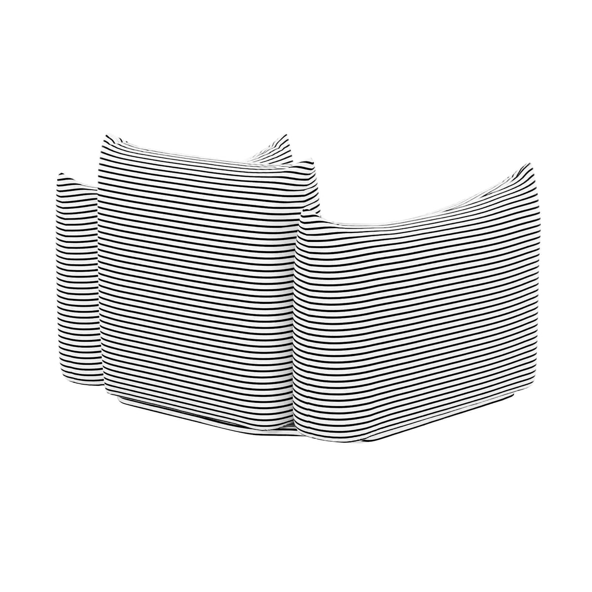 Saint Tropez Striped Stuffed Indoor / Outdoor Armchair