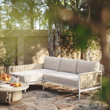 Dunes 2-Piece Cream Outdoor L-Shaped Sectional