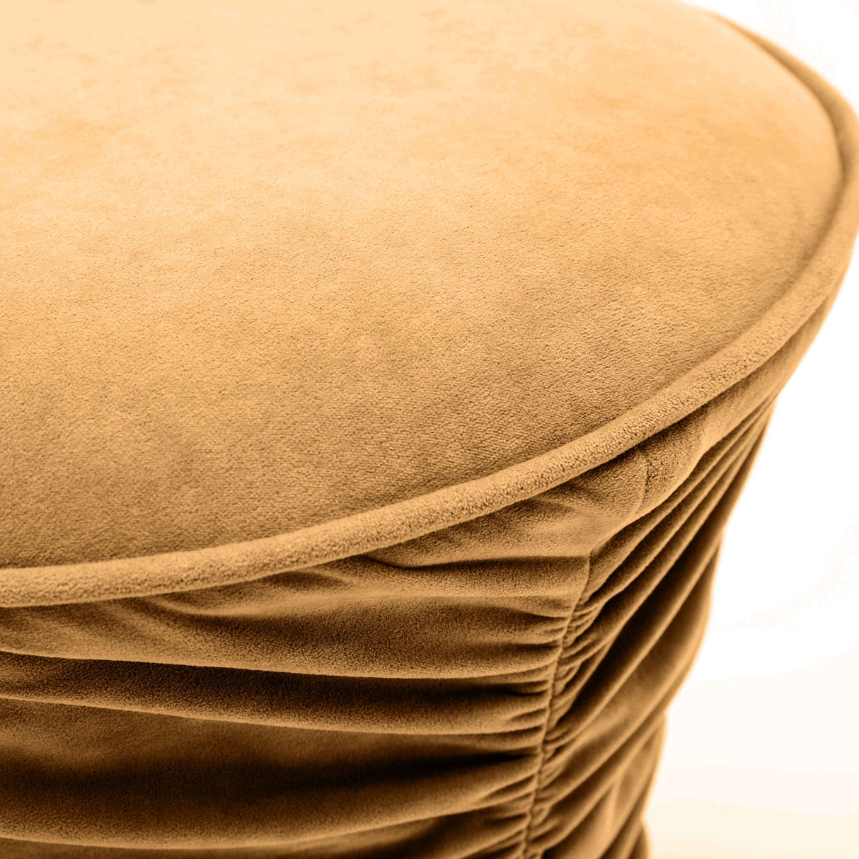 Bounce Ruched Velvet Adjustable Ottoman