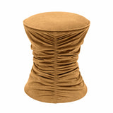 Bounce Ruched Velvet Adjustable Ottoman