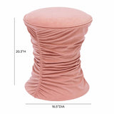 Bounce Ruched Velvet Adjustable Ottoman