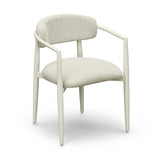 Annika Textured Contract-Grade Fabric Outdoor Dining Arm Chair - View 1