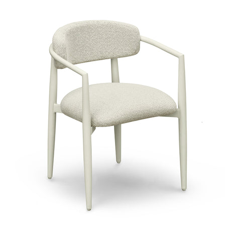 Annika Textured Contract-Grade Fabric Outdoor Dining Arm Chair - View 1
