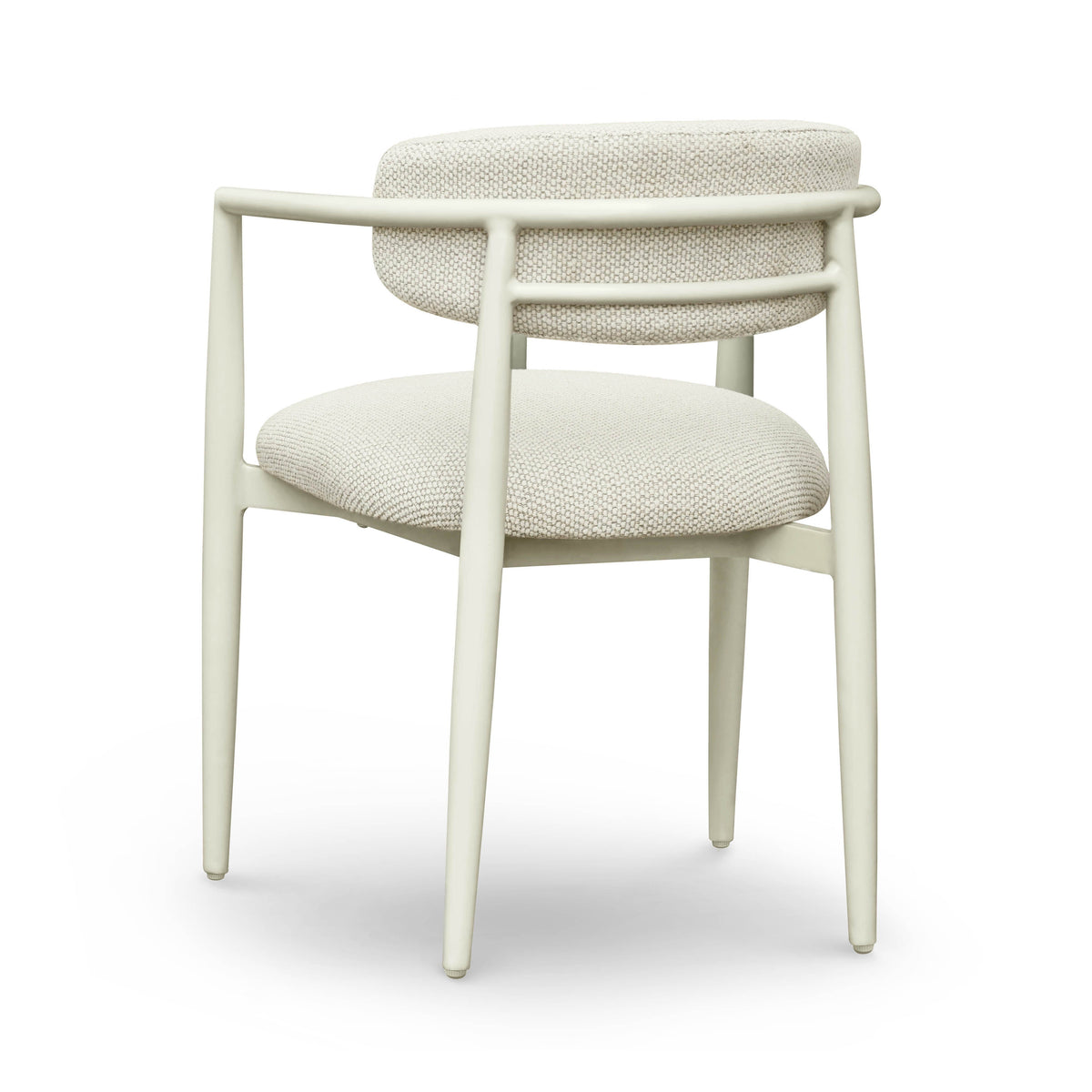 Annika Textured Contract-Grade Fabric Outdoor Dining Arm Chair - View 5