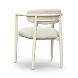 Annika Textured Contract-Grade Fabric Outdoor Dining Arm Chair - View 5