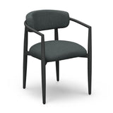 Annika Textured Contract-Grade Fabric Outdoor Dining Arm Chair - View 8