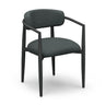 Annika Textured Contract-Grade Fabric Outdoor Dining Arm Chair - View 8