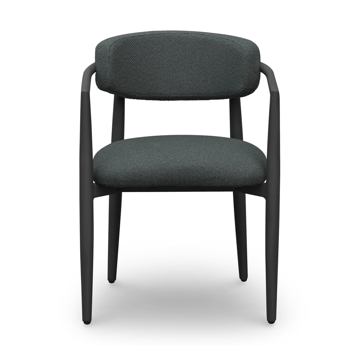 Annika Textured Contract-Grade Fabric Outdoor Dining Arm Chair - View 10