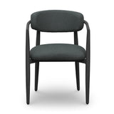 Annika Textured Contract-Grade Fabric Outdoor Dining Arm Chair - View 10