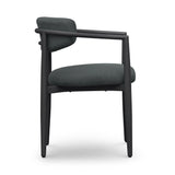 Annika Textured Contract-Grade Fabric Outdoor Dining Arm Chair - View 11