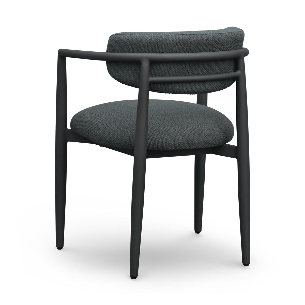 Annika Textured Contract-Grade Fabric Outdoor Dining Arm Chair - View 12