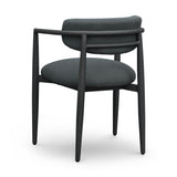 Annika Textured Contract-Grade Fabric Outdoor Dining Arm Chair - View 12