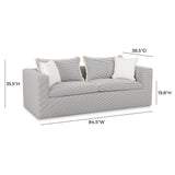 Salty 84.5" Striped Outdoor Sofa
