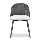 Alexa Rattan Performance Fabric Dining Chair