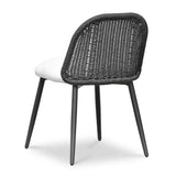 Alexa Rattan Performance Fabric Dining Chair