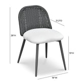 Alexa Rattan Performance Fabric Dining Chair