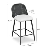 Alexa Performance Fabric Outdoor Stool