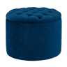 Queen Velvet Round Storage Ottoman