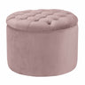 Queen Velvet Round Storage Ottoman