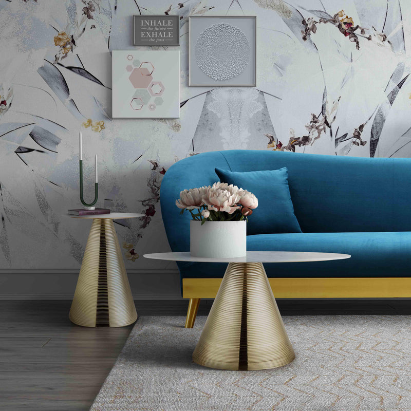 Tempo 30" Marble Round Coffee Table