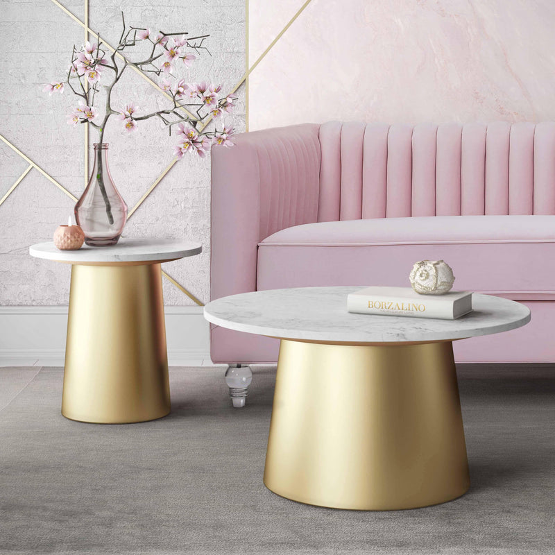 Bleeker 31" Marble Round Coffee Table