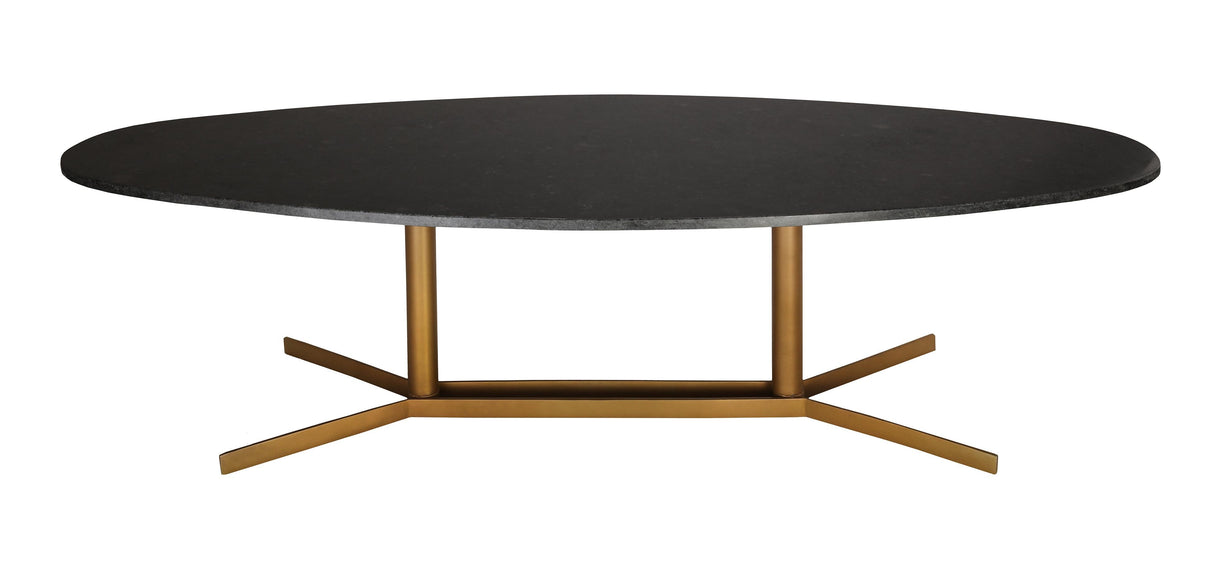 Gemma 51" Black Marble Coffee Table