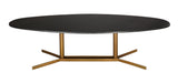 Gemma 51" Black Marble Coffee Table