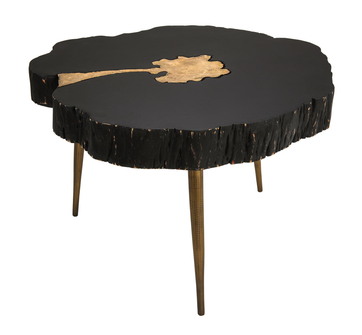 Timber 28" Black and Brass Coffee Table