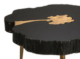Timber 28" Black and Brass Coffee Table