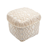 Inca Cream Cotton Pouf